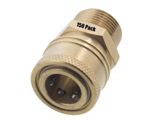 150 Erie Tools MD85.300.122 Pressure Washer M22 Male NPT to 3/8in. Quick Connect Socket Coupler