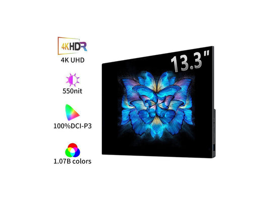 13.3 Inch 4K OLED TouchScreen Portable Monitor HDR 400 550Nits Screen With Type-C For for Xbox Switch Laptop PS4/5 3840*2160